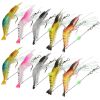 10Pcs Shrimp Bait Set Silicone Soft Lifelike Shrimp Fishing Lures with Luminous Sharp Hooks for Freshwater Saltwater