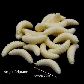 50pcs Soft Worm Bread Worm Maggot Soft Fish Bait; Fishing Bionic Bait Without A Hook; Outdoor Fishing Tackle