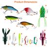 383Pcs Fishing Lures Tackle Box Bass Fishing Animated Lure Crankbaits