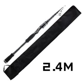 Telescopic Road Sub Pole Carbon Fishing Rod (Option: Straight handle 2.4m)