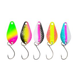 Colorful Sequins Single Hook Lure Topmouth Culter Trout (Option: 5 Color Bag-2g)