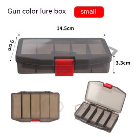 Bait Accessory Box Tool Box Stream Micro Fishing Set Lure Box Fishing Tackle Box (Option: Small Size-HB210 Gun Color Lure Box)