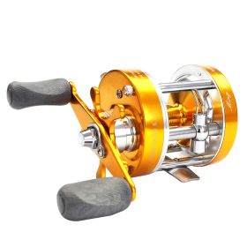 Metal Double Brake Drum Leiqiang Wheel Boat Fishing Reel Weihai Reel Fishing Gear (Option: Gold-Right hand)