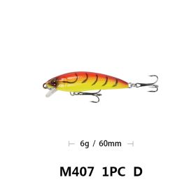 6cm57g Floating Mino Lure Fresh Water Topmouth Culter Weever Mandarin Fish Lure Simulation Bait M407 (Option: D-6cm)