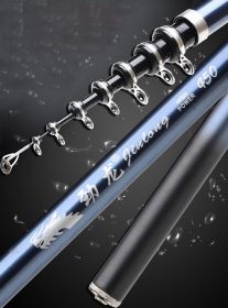 Full Carbon Rock Fishing Rod Rock Rod Hand And Sea Dual-Purpose Rod Sea Rod (Option: Blue-Single shot2.7M)