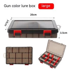 Bait Accessory Box Tool Box Stream Micro Fishing Set Lure Box Fishing Tackle Box (Option: Large-HB210 Gun Color Lure Box)